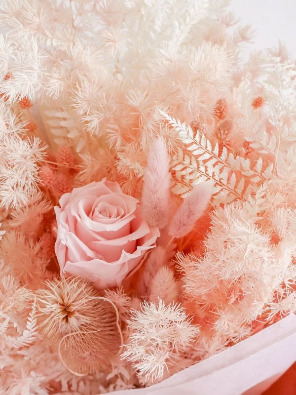 pink calcite bouquet