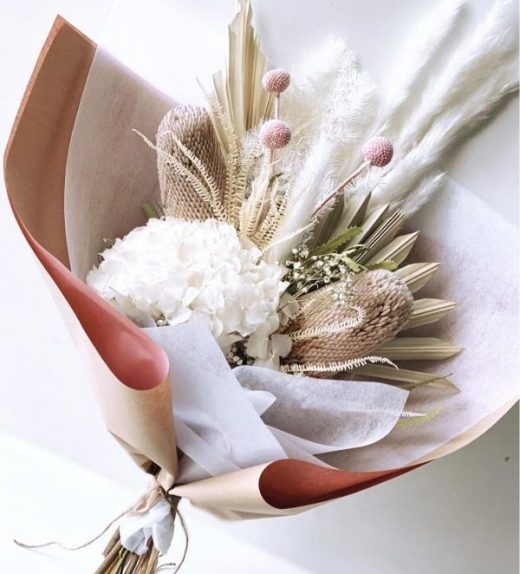 Clear Quartz Dried Bouquet - Dried Blooms